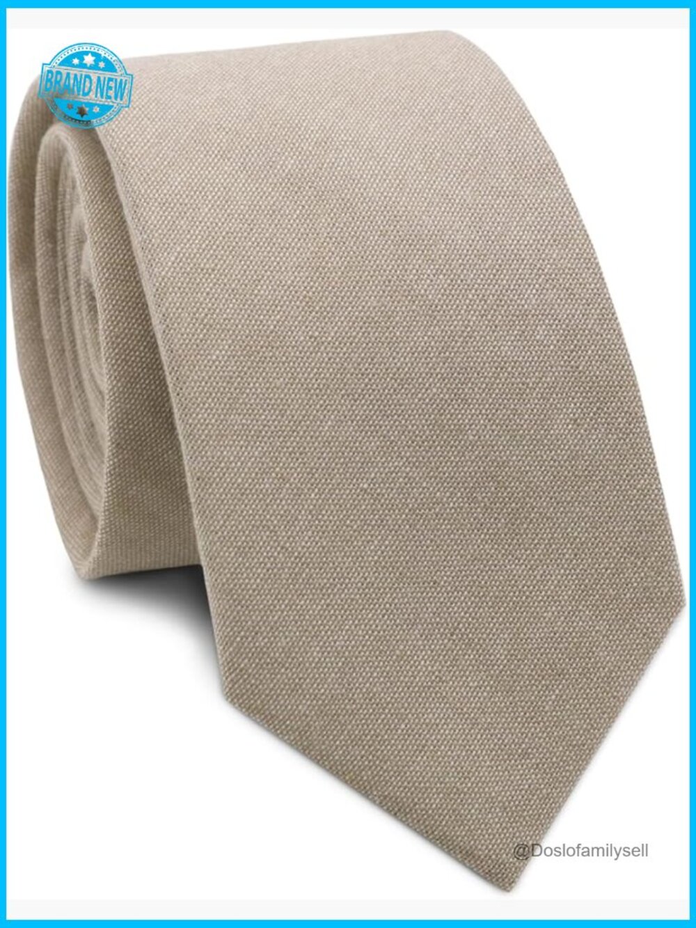 Skinny Cotton Tie Classic Minimal Business Casual Wedding Groomsmen Gift